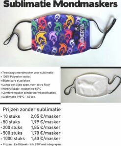 Face mask for sublimation